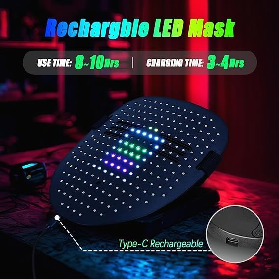 gesture-sensing Led multi-changeable masks light up the face-changing masks for Halloween and Christmas masqueradeballs