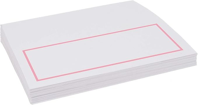 Single Line Border Place Cards, Pink (Choose Color), Set of 25, Pre-cut and Scored - Wedding, Party, Dinner, and Special Events - Made in the USA