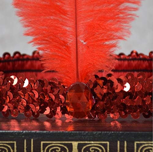 Luckygift 1920s Flapper Headband Ostrich Feather Headpiece Roaring 20's Party Costume Flapper Headpiece with Mixed Color 20PCS