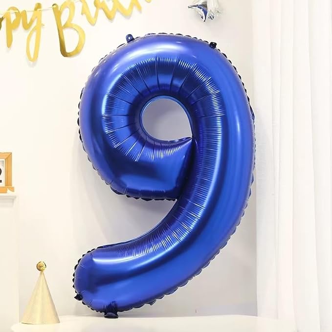 40 inch Navy Blue Number Balloon Dark Blue 9 Balloons Giant Foil Helium Balloons Blue Number 9 Balloon for 9th Birthday Party Decorations