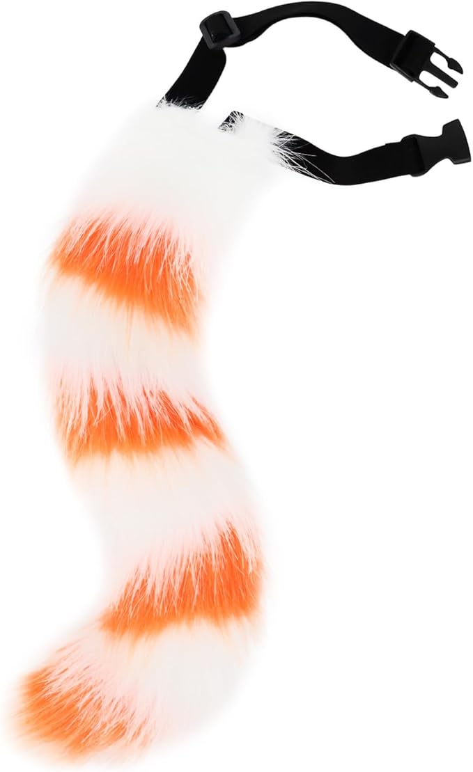 Animal Cat Wolf Fox Dog Faux Fur Tail for Halloween Party Cosplay Costume Accessories