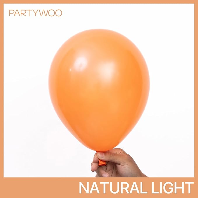 PartyWoo Pearl Orange Balloons 50pcs 12 Inch Fall Pumpkin Latex Balloons for Graduation Thanksgiving Halloween Little Cutie Baby Shower Birthday Wedding Fall Themed Party Decorations Orange-Z28