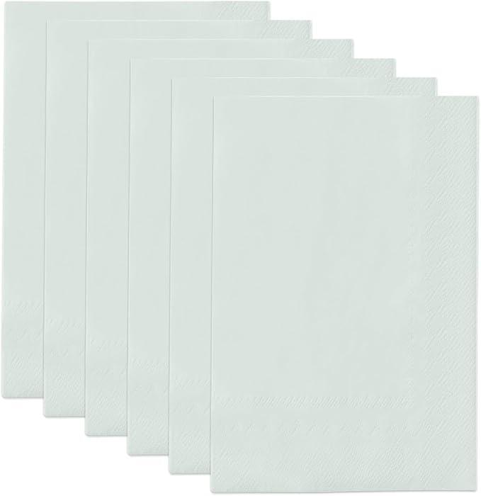 qiqee Sage Green Paper Napkins 13 * 16inch Guest Paper Disposable Towels Napkin Paper Hand Towels for Wedding, Dinner, Birthday Party, Dessert Cocktail ＆ Kitchen Napkins（ 120 Count）