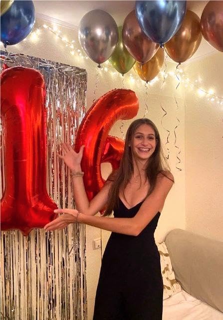 Red Number 1 Balloon 40 inch, Number 1 Birthday Balloon for Boy Girl, Red Foil One Balloon for 1st 10 11 12 16 18 Birthday Party, Anniversary Celebration Number Balloons Decorations