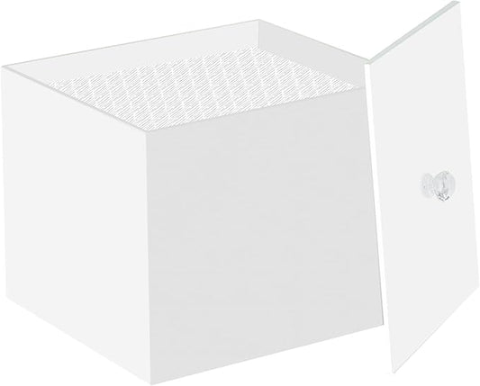 Face Towel Box, Acrylic Facial Disposable Towelettes Holder Container for XL Face Towels and Protects from Dust, White