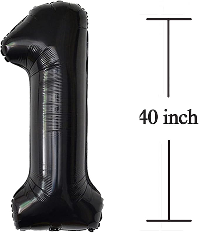 Black 18 Number Balloons Giant Jumbo Number 18 Foil Mylar Balloon for Men 18th Birthday Party 18 Anniversary Decorations