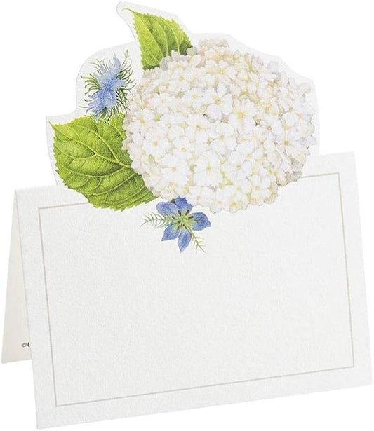 Caspari White Blooms Die-Cut Place Cards - Set of 40