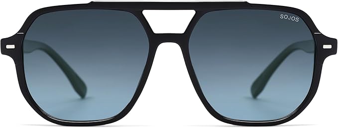 SOJOS Retro Trendy Aviator Polarized Sunglasses Men Women Vintage 70s Square Stylish Frame Sun Glasses SJ2283