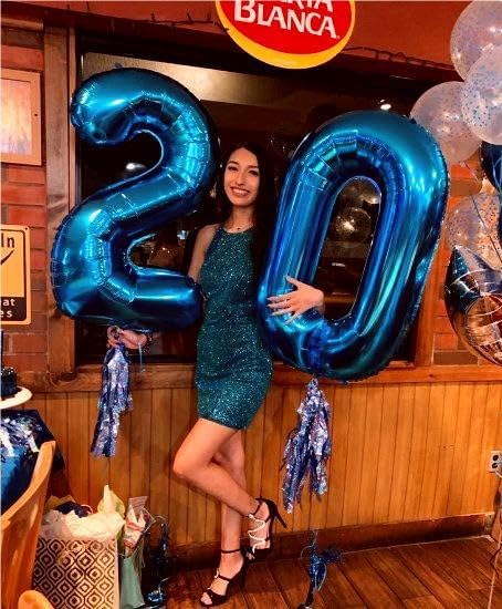 Giant Navy Blue 14 Balloon Number 40 Inch, 14 Number Balloons Birthday Supplies, 14 Year Old Birthday Party Celebration, 14 Balloons Graduations Anniversary Decorations