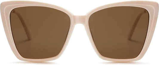 SOJOS Trendy Polarized Sunglasses For Women Retro Womens Oversized Square Cat Eye Sun Glasses UV Protection SJ2206
