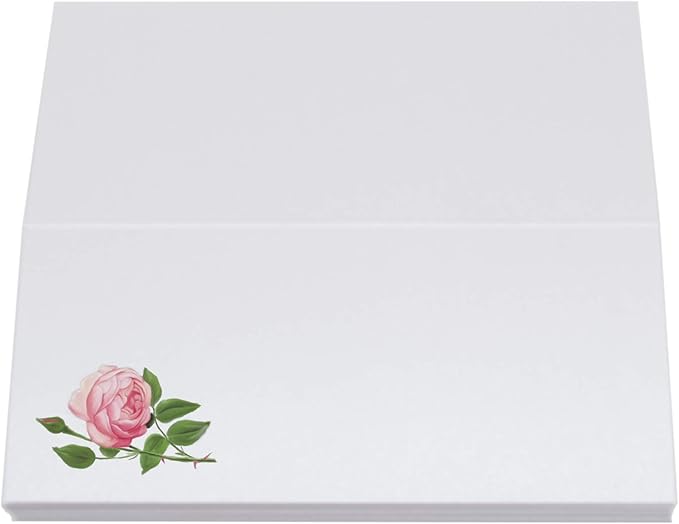 Pink Tea Rose Place Cards, Set of 150, Pre-cut and Scored - Wedding, Party, Dinner, and Special Events - Made in the USA