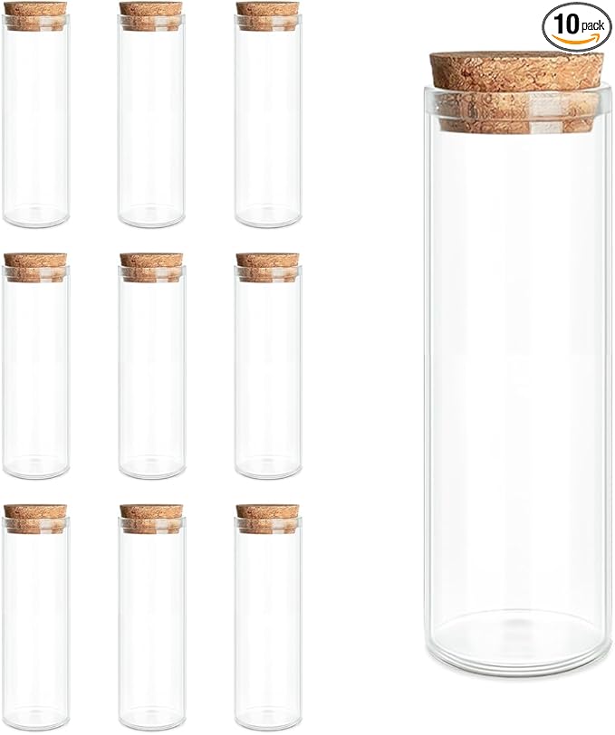 Small Glass Bottles,Bottles with Corks,Glass Bottle.(0.61 Oz,10 Pcs)