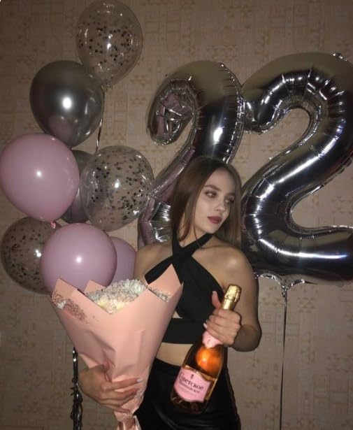 40 Inch Big Silver Number 2 Balloon Birthday Decoration, Number 2 Helium Balloon 12 20 22 23 24 26 28 32 42 Celebration, Boy Girl Baby Anniversary Party Graduations Supplies Decorations