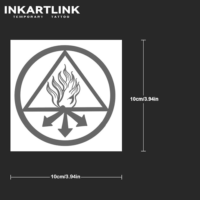 INKARTLINK Tattoo Tech, 2 Sheets Medium Semi Permanent Tattoo, Temporary Tattoos, Last 1-2 Weeks, Waterproof, Realistic Look, No Adhesive, No Reflection (Religion Design)
