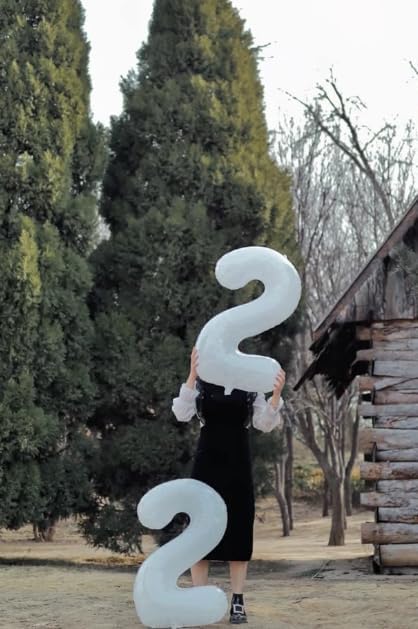 White 40 Inch Big Number Balloon Birthday Decoration, Number 2 Helium Balloon 12 20 22 23 24 26 2025 New Years Celebration, Boy Girl Baby Anniversary Party Graduations Supplies Decorations