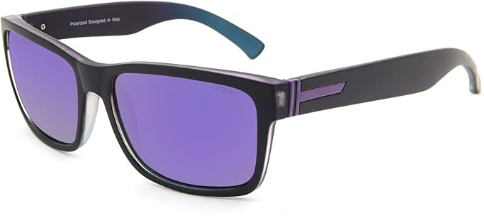 LECKIRUT Vintage Polarized Sunglasses for Men Women Retro Oversized Square Mirror Sun Glasses