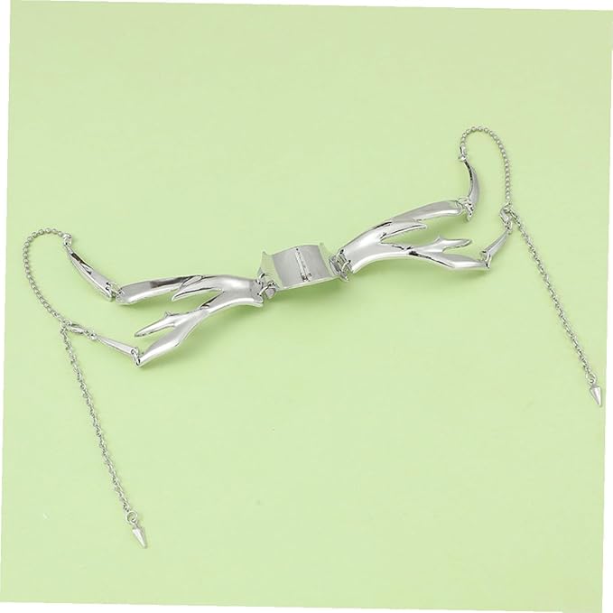 Punk Style Metal for Women Half Face Irregular Shape Party Accessory for Halloween Mardi Gras and Role-playing Events