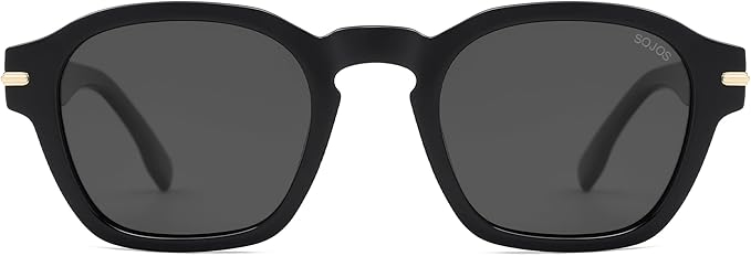 SOJOS Vintage Retro Square Polarized Sunglasses Men Standard Fit Trendy Womens Sun Glasses SJ2382