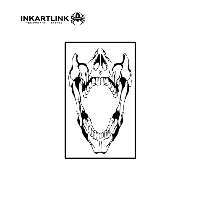 INKARTLINK Semi Permanent Tattoos,Halloween temporary tattoo, party tattoos, realistic, waterproof, cruelty-free, non-reflective (Devoured by Demons)