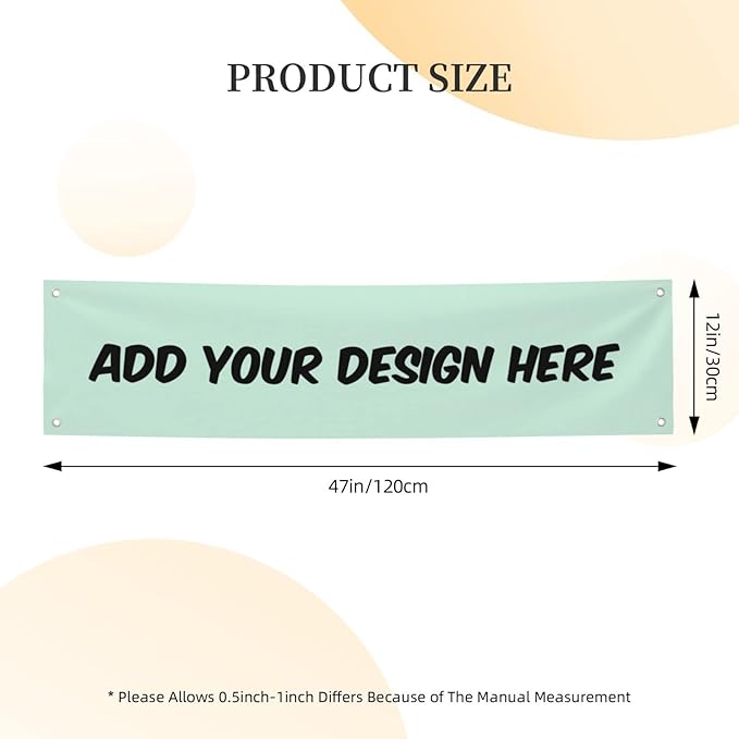 Custom Banners And Signs Customize With Photo Logo Text Personalized Banner For Parties Business Birthday Graduation Indoor Outdoor 12 X 47 Inch
