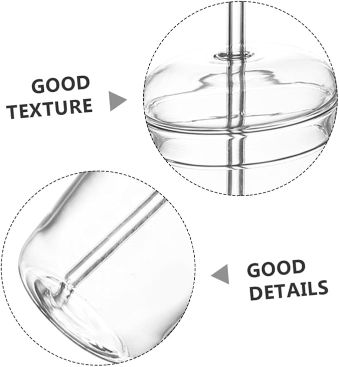 Large Capacity Glass Drinking Mug with Straw Decorative Transparent Juice Cup for Home Office Hotels Smooth Rim Easy to Clean Beverage Container