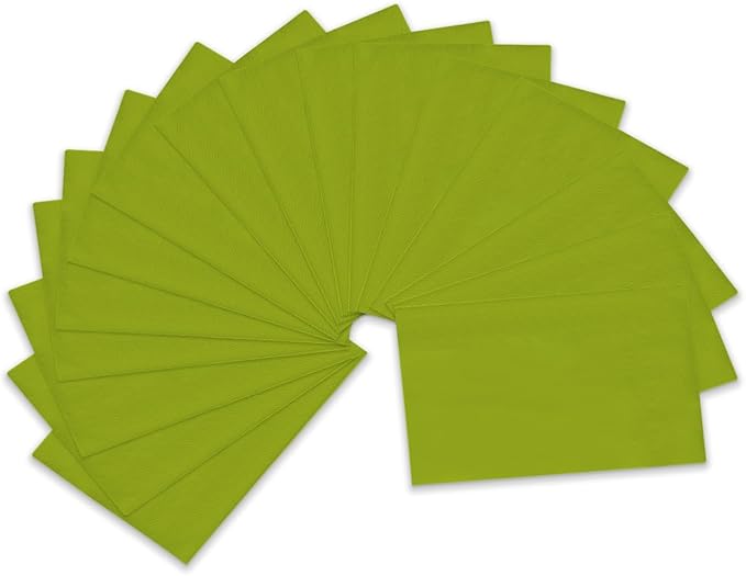 qiqee Avocado Green Paper Napkins 13 * 16inch Guest Paper Disposable Towels Napkin Paper Hand Towels for Wedding, Dinner, Birthday Party, Dessert Cocktail ＆ Kitchen Napkins（ 120 Count）