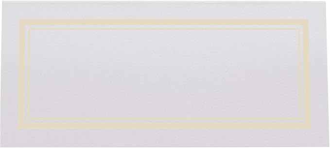 Double Line Border Place Cards, Ivory (Choose Color), Set of 25, Pre-cut and Scored - Wedding, Party, Dinner, and Special Events - Made in the USA