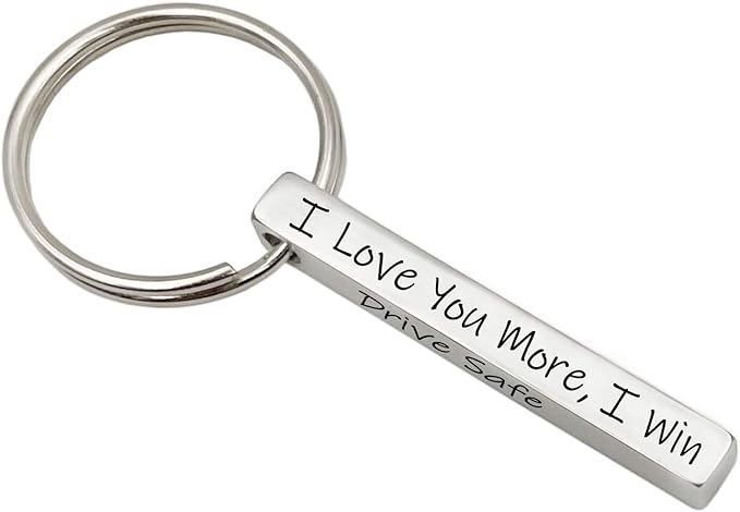 good goods Personalized Keychains for Women Customized Key Chains Men Engraved Name Inspirational Stainless Steel Dog Tag