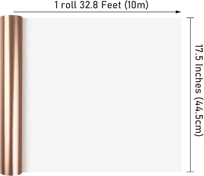 NESCCI Matte Metal Rose Gold Wrapping Paper, Solid Color Paper,Gift Wrapping Paper,Perfect for Wedding,Valentine's Day,Birthday, Christmas,Baby Shower (17.5 Inches X 32.8 Feet)