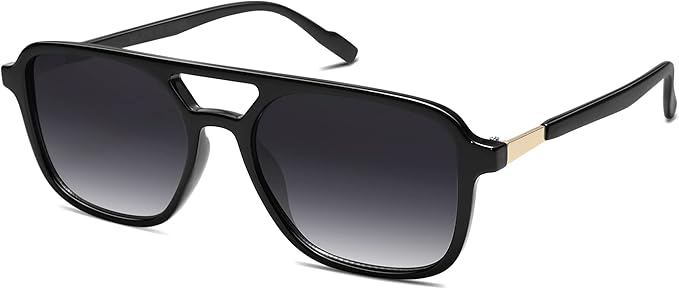 SOJOS Retro Aviator Sunglasses for Women Men,Trendy Rectangle Womens Mens Shades Sun Glasses SJ2202