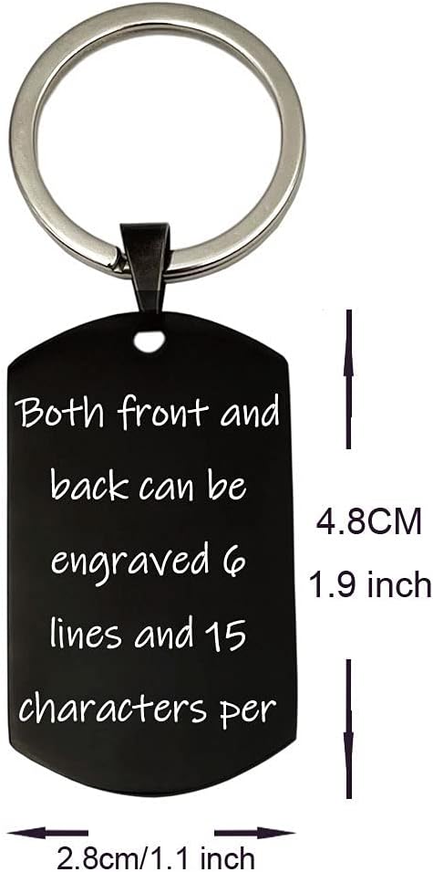 good goods Personalized Keychains for Women Customized Key Chains Men Engraved Name Inspirational Stainless Steel Dog Tag