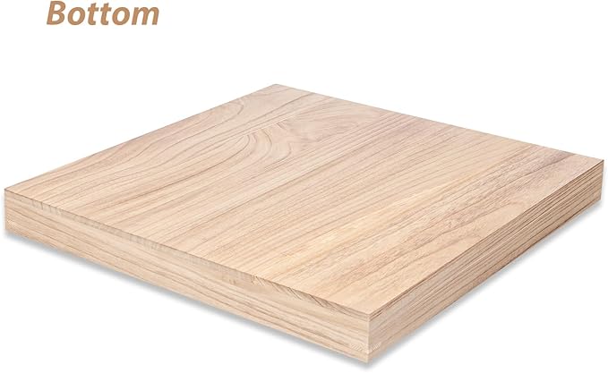 Ottoman Tray for Coffee Table Living Room Wood Serving Tray Large Wooden Square 20 Inches Rustic Torched