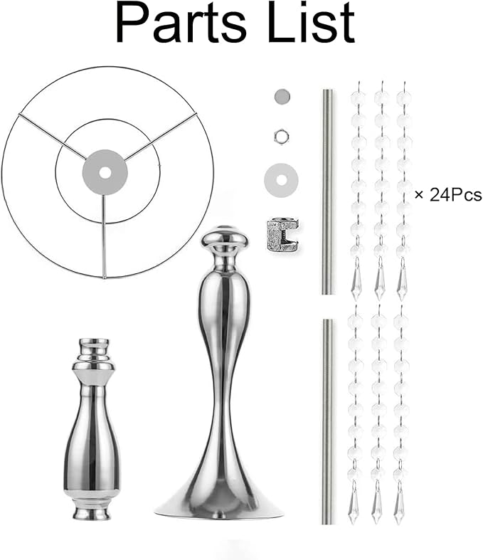 Silver Vases for Centerpieces, 21.3in Crystal Flower Arrangement Stand, Wedding Centerpieces for Tables, Tall Metal Flower Vase Holders for Wedding, Event, Reception, Birthday, Home Decor, 10 Pcs