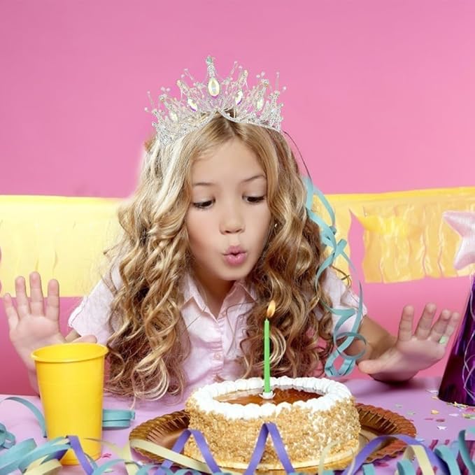 AOPRIE Birthday Queen Sash for Women Girls Birthday Tiara & Crowns for Girls Birthday Headbands for Women Happy Birthday Accessories Favor Supllies Black Silver, 2 Pack