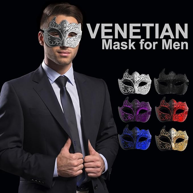 Masquerade Masks for Women Men Couple Lace Eye Mask for Venetian Carnival Halloween Party Ball Prom Costume Mardi Gras