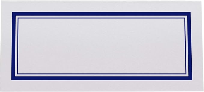 Double Line Border Printable Place Cards, Navy (Choose Color), Set of 60 (10 Sheets), Laser & Inkjet Printers - Wedding, Party, Dinner, and Special Events - Made in the USA