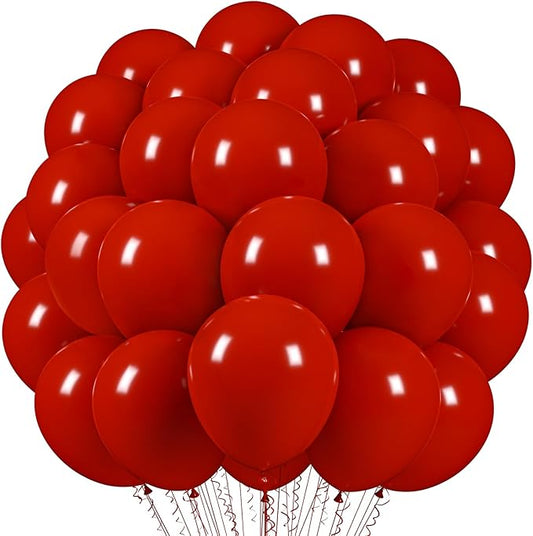 Ruby Red Balloons, 66pack 12inch Dark Red Latex Party Balloons for Birthday Baby Shower Graduation Wedding Gender Reveal Valentine's Day Christmas Party Decorations