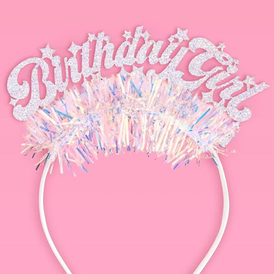xo, Fetti Birthday Girl Headband - Fits Adult + Child | Bday Party Hair Accessory, 21st Favor, Birthday Party Decorations, 30th Supplies, Sweet 16, Cute Head Piece