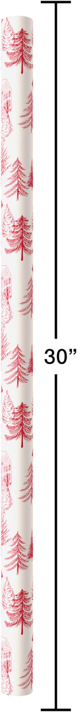 American Greetings 60 sq. ft. Reversible Cottagecore Christmas Wrapping Paper, Deer (1 Roll, 30 in. x 288 in.)