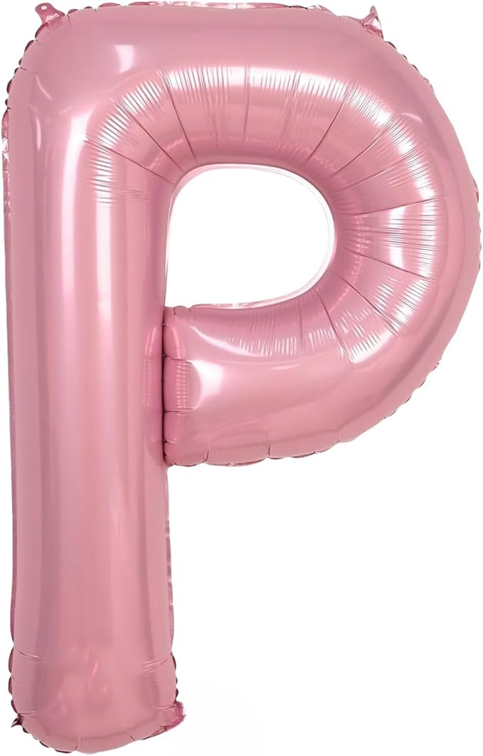 Pink Letter P Balloons,40 Inch P Balloons Letter Mylar Helium Large Pink P Balloon for Birthday Party Anniversary Decorations