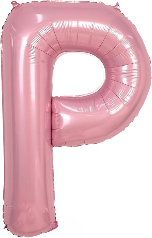 Pink Letter P Balloons,40 Inch P Balloons Letter Mylar Helium Large Pink P Balloon for Birthday Party Anniversary Decorations