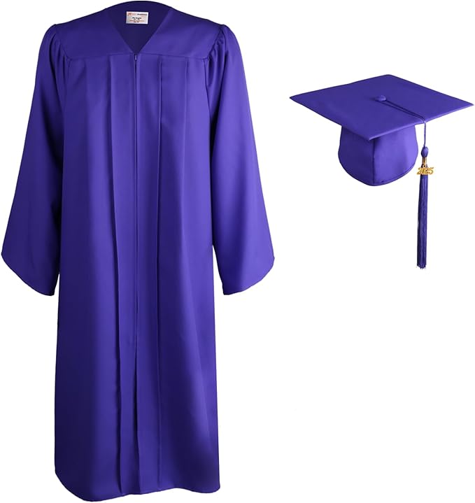 OSBO GradSeason Matte Graduation Cap and Gown 2025 Set with Tassel for High School & College 10 Colors