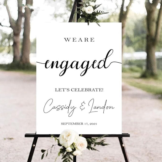 Personalized Engagement Welcome Sign, Engagement Party Sign, Engagement Decor, Engagement Decorations, Engagement Sign, Engaged Sign, Engaged Welcome Sign UNIPROSIGNS #9