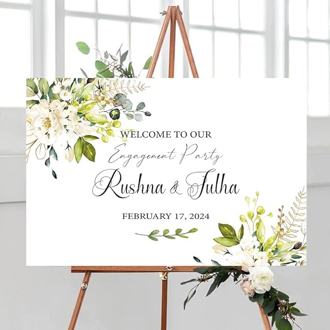 Personalized Engagement Welcome Sign, Engagement Party Sign, Engagement Decor, Engagement Decorations, Engagement Sign, Engaged Sign, Engaged Welcome Sign UNIPROSIGNS #18