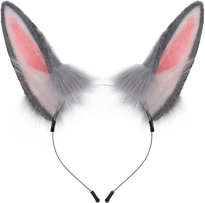 Faux Fur Plush Animal Cat Fox Ears Headband Furry Cute Headwear for Parties Cosplay Costumen Accessory