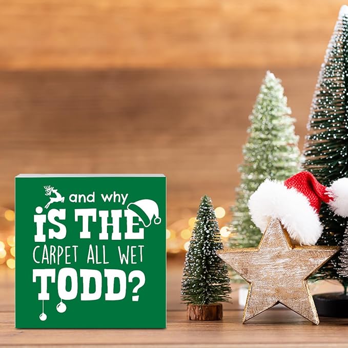 Christmas Vacation Holiday Decorations Christmas Merchandise Gifts Funny Thanksgiving Xmas Home Office Kitchen Bathroom Decor 5 x 5 Inch