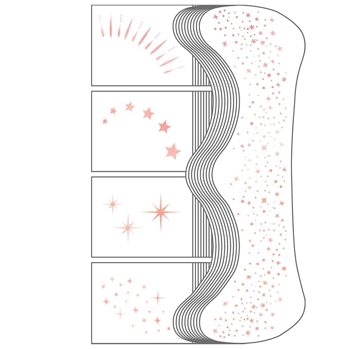 20PCS Glitter Freckles, Glitter Freckles Face Tattoo, Sparkle Freckles for Women and Kids, Cute Star Waterproof Rose Gold Temporary Face Tattoos Glitter Glow Up Patches Makeup Patches (Rose Gold)