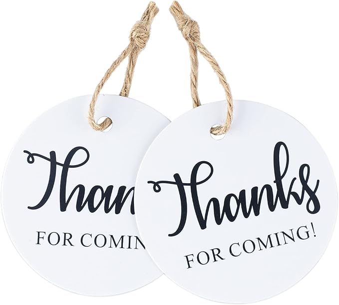 G2PLUS Thank You Tags, 100PCS Thank You for Coming Tags, 2 in Round White Paper Gift Tag with String for Gift Wrapping, DIY Arts & Crafts, Wedding Party Favors