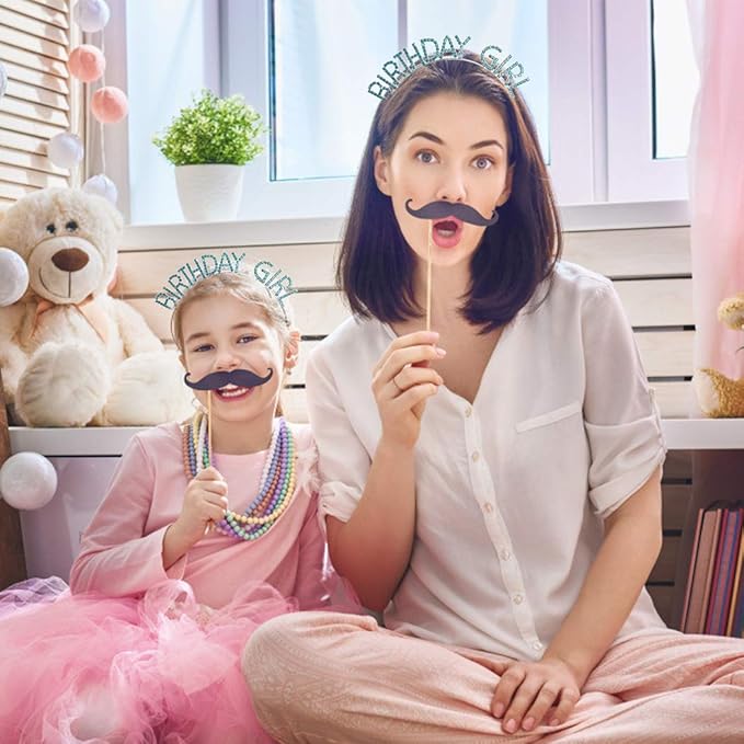 AOPRIE Birthday Crown for Women Girls - Princess Tiara with Rhinestones and Happy Birthday Accessories, Blue