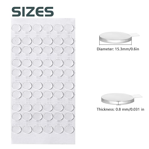Adhesive Stick dots Two-Sided Sided Mounting Putty Stick Tack for Wall Hanging Crafts Balloons Festival Party Decorations,Clean Removable(0.6"*0.6"-480)